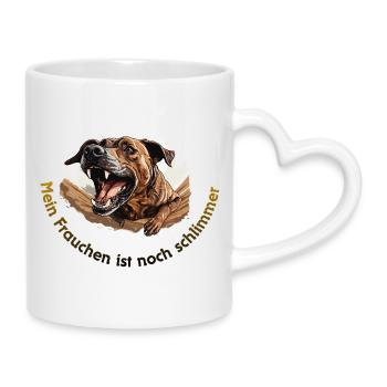 Ma maîtresse est encore pire - Mug avec anse en forme de cœur - blanc - Droite
