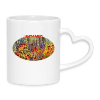Indompté - Prairie vibrante d’échinacées sauvages - Mug avec anse en forme de cœur - blanc - Droite