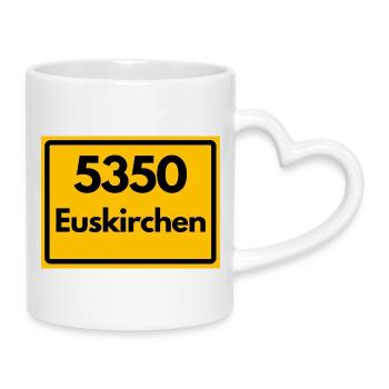 ALTE POSTLEITZAHL PLZ RETRO 5350 Euskirchen - Tasse mit Herzhenkel - Weiß - Rechts