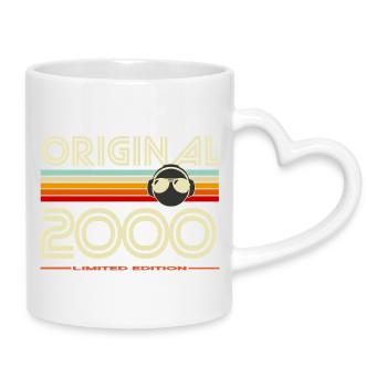 Originale Retro-Edition von 2000 - Tasse mit Herzhenkel - Weiß - Rechts