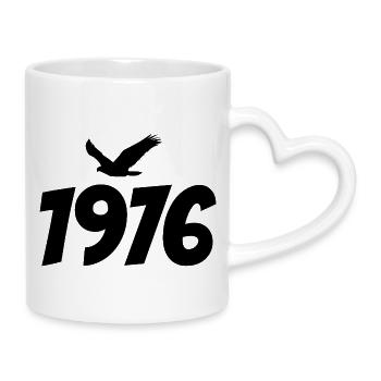 Graphique Eagle vintage 1976 - Mug avec anse en forme de cœur - blanc - Droite