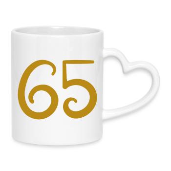 65 - Mug with Heart-Shaped Handle - white - Right