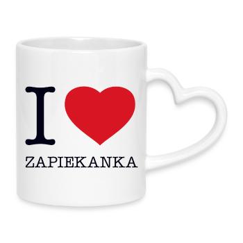 Adoro Zapiekanka - Tazza con manico a forma di cuore - bianco - Destra