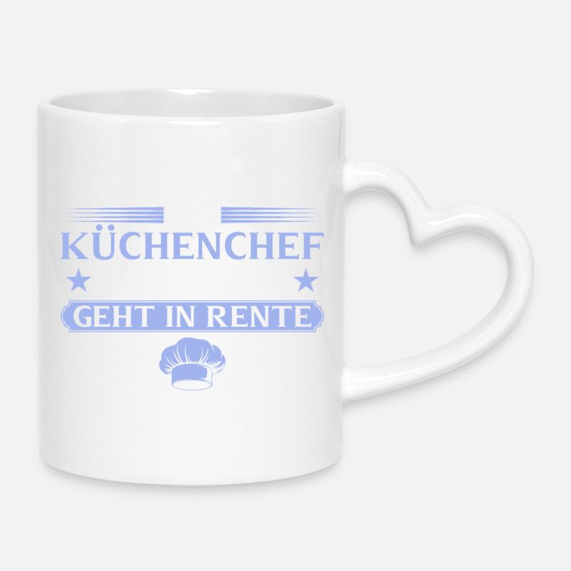 Chef légendaire à la retraite - Mug avec anse en forme de cœur - blanc
