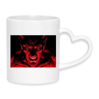 The Devil - Mug with Heart-Shaped Handle - white - Right