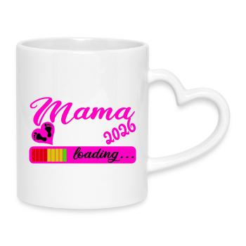 Mama 2026 - Tasse mit Herzhenkel - Weiß - Rechts