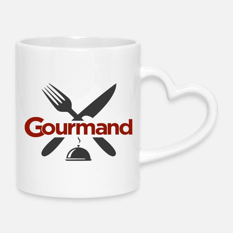 Gourmet - Tasse mit Herzhenkel - Weiß