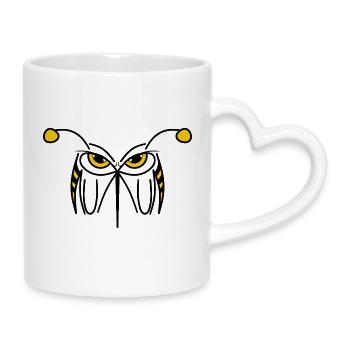 MORSURE - Guêpe en colère - Mug avec anse en forme de cœur - blanc - Droite