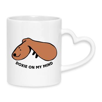 Casual Dog – Simply Relaxed - Mug with Heart-Shaped Handle - white - Right