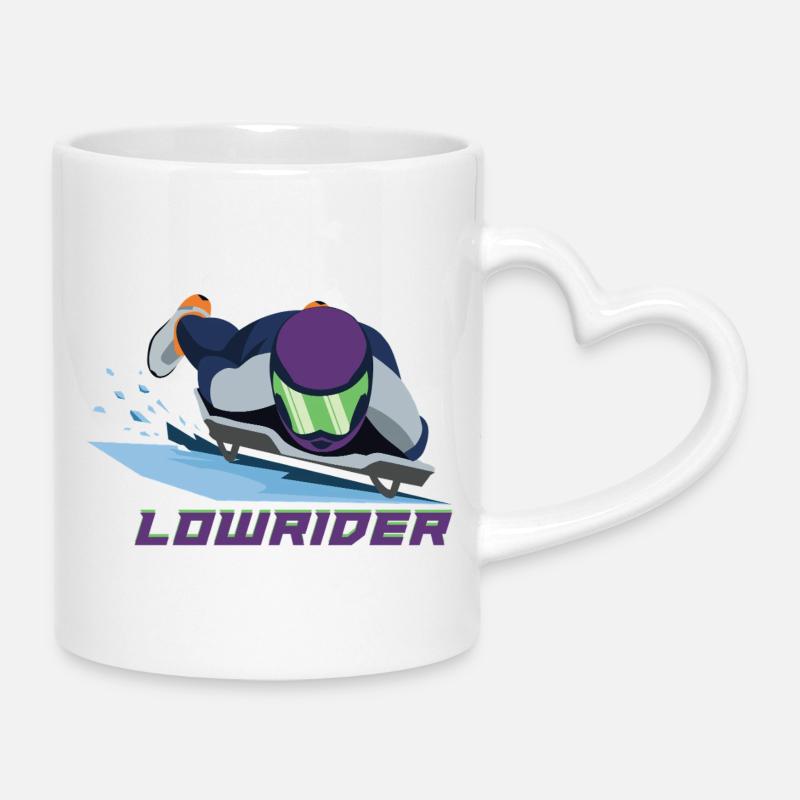 Skeleton Lowrider - Tasse mit Herzhenkel - Weiß