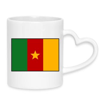 Drapeau du Cameroun - Mug avec anse en forme de cœur - blanc - Droite