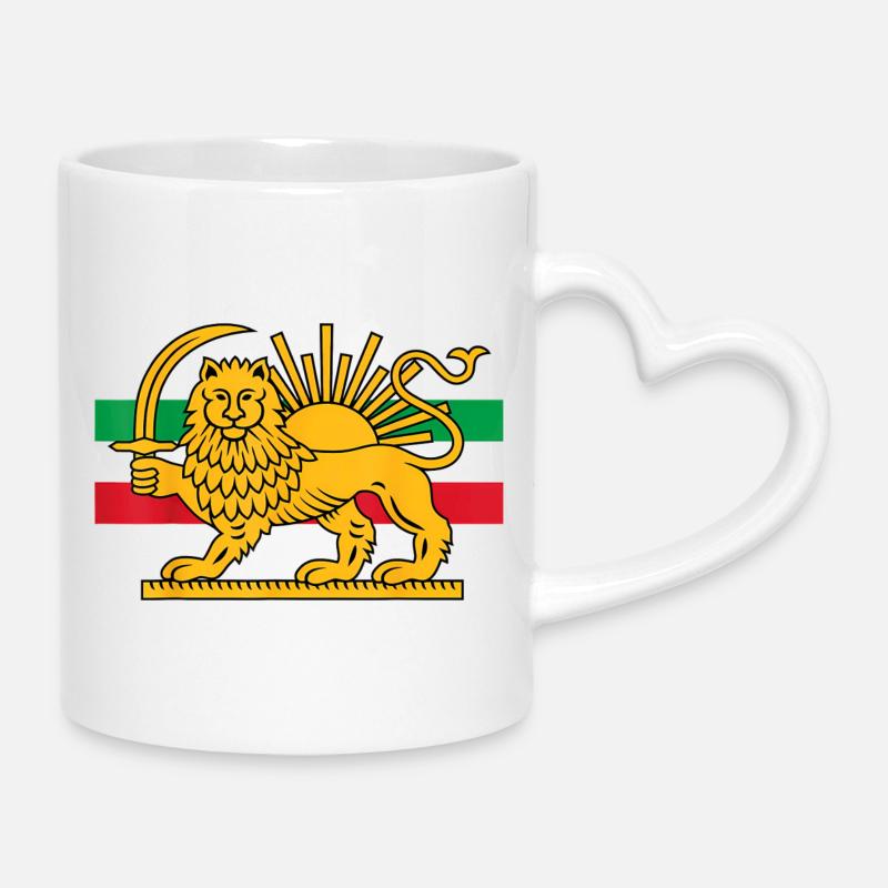 Iran - Mug avec anse en forme de cœur - blanc