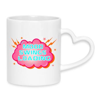 Stimmungsschwankungen in den Wechseljahren - Tasse mit Herzhenkel - Weiß - Rechts