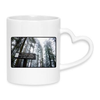 Mammutbaum Foto Baum Wald Natur National Forest  - Tasse mit Herzhenkel - Weiß - Rechts