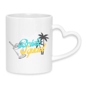 Braut Squad Tropischer Sonnenuntergang Design - Tasse mit Herzhenkel - Weiß - Rechts
