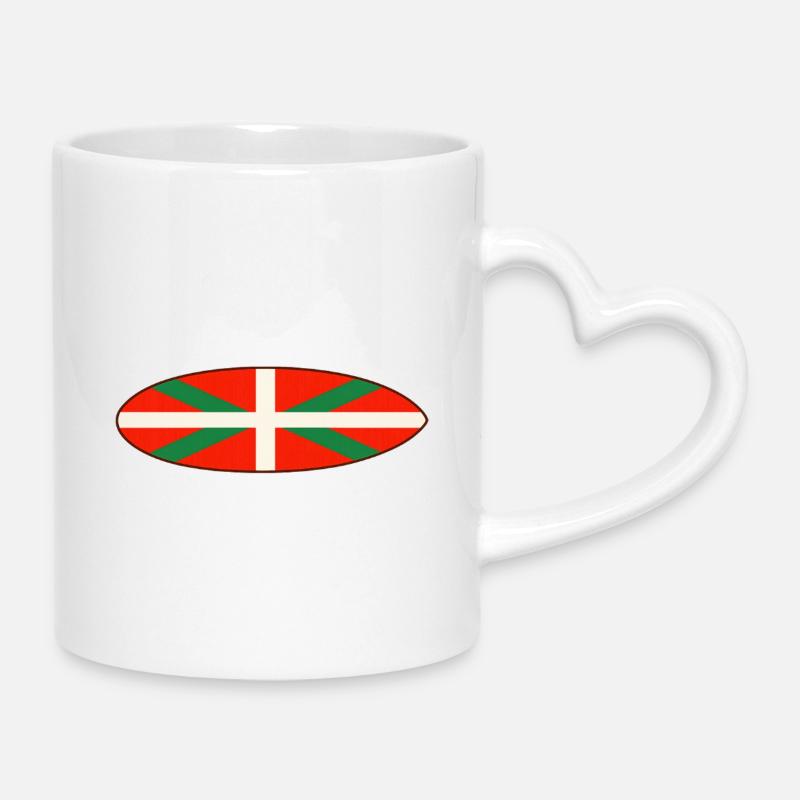 Surf_euskadi - Tasse mit Herzhenkel - Weiß