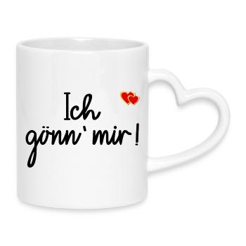 Lebensplan Genuss Gönnung - Tasse mit Herzhenkel - Weiß - Rechts