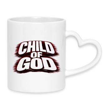 child of god - Mug with Heart-Shaped Handle - white - Right