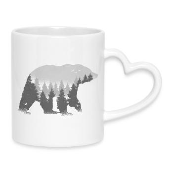 Waldgeist Bär - Mug avec anse en forme de cœur - blanc - Droite