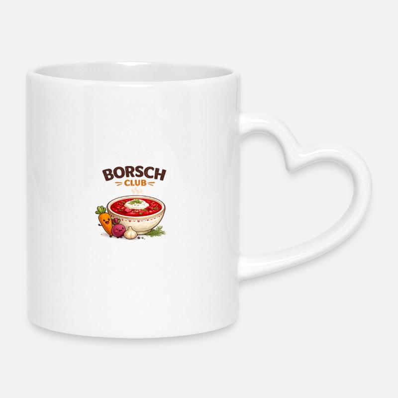Borscht Club - Mug avec anse en forme de cœur - blanc