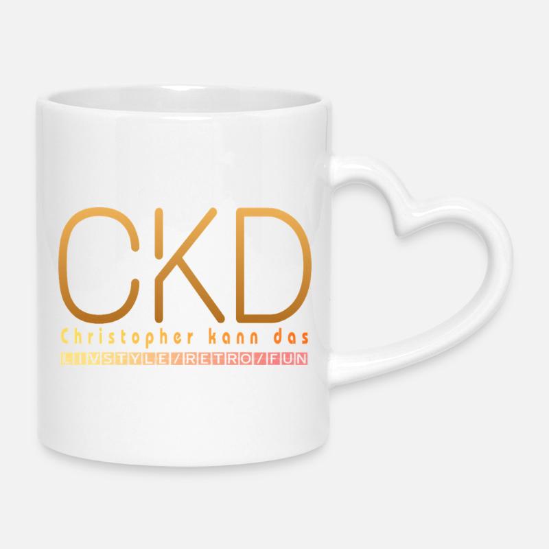 Christopher can do that - Mug with Heart-Shaped Handle - white