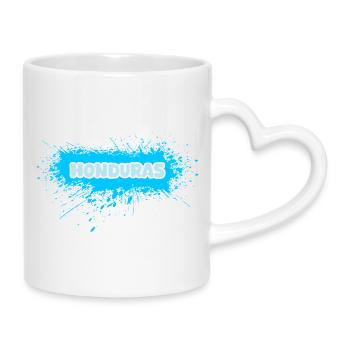 Honduras as a sun - Mug with Heart-Shaped Handle - white - Right
