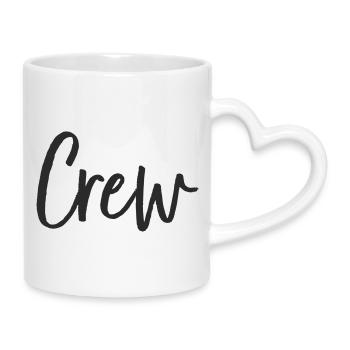 Crew Handlettering Design - Tasse mit Herzhenkel - Weiß - Rechts