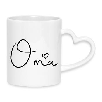 Oma - Tasse mit Herzhenkel - Weiß - Rechts