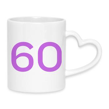 60 - Mug with Heart-Shaped Handle - white - Right