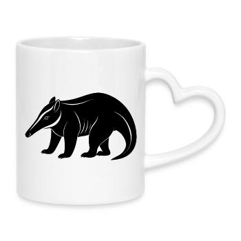 Giant Anteater - Mug with Heart-Shaped Handle - white - Right
