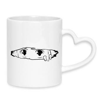 Es ist kein Cartoon – Anime Fan Art - Tasse mit Herzhenkel - Weiß - Rechts