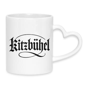 Kitzbühel Vintage Blackletter - Tasse mit Herzhenkel - Weiß - Rechts