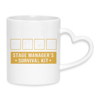 Stage Manager - Mug with Heart-Shaped Handle - white - Right