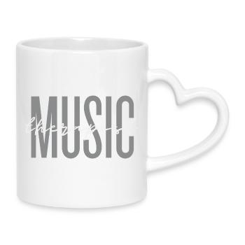 Musicothérapeute Séance de thérapie Professeur Musicien - Mug avec anse en forme de cœur - blanc - Droite