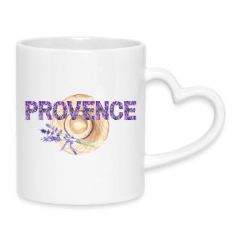 Sommer in der Provence - Tasse mit Herzhenkel - Weiß - Rechts