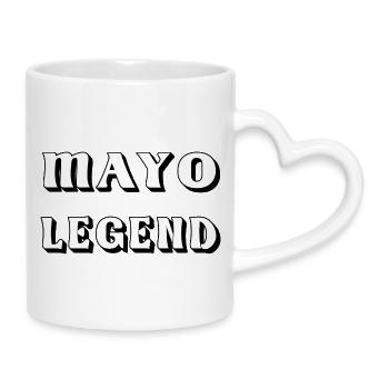 Mayo Legend – County Mayo Design - Tasse mit Herzhenkel - Weiß - Rechts