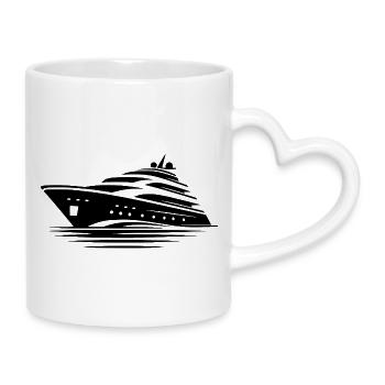 Luxe sur les vagues Croisière Rêves Vacances - Mug avec anse en forme de cœur - blanc - Droite