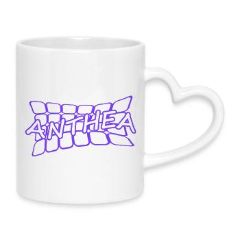 Name Anthea - Mug with Heart-Shaped Handle - white - Right