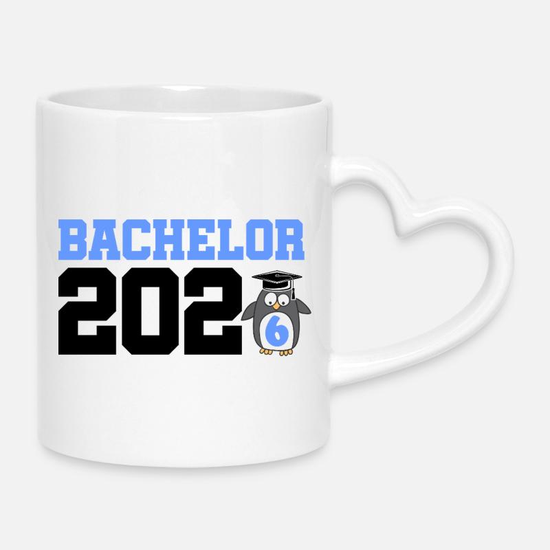 Licence 2026 Diplôme de Licence - Mug avec anse en forme de cœur - blanc