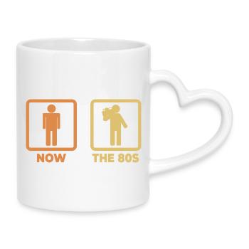 Ich als 80er Liebhaber - Tasse mit Herzhenkel - Weiß - Rechts