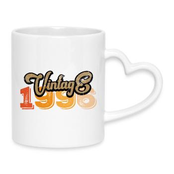 Vintage 1996 - Tasse mit Herzhenkel - Weiß - Rechts