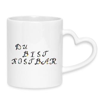 Tu es précieux - Mug avec anse en forme de cœur - blanc - Droite