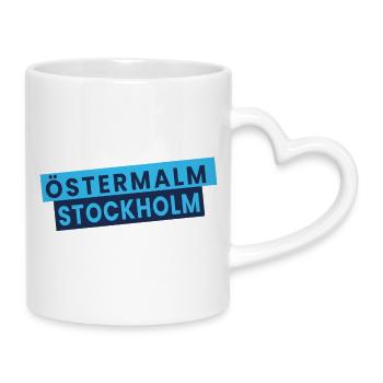 Östermalm Stockholm Stacked - Mug with Heart-Shaped Handle - white - Right