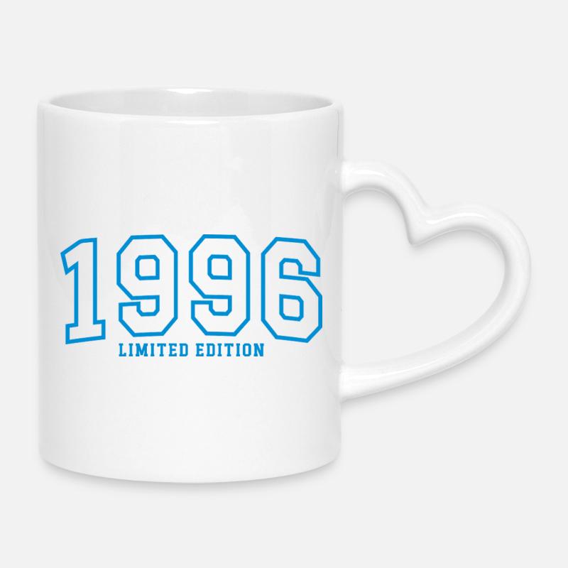 30th Birthday 1996 Limited Edition - Mug with Heart-Shaped Handle - white