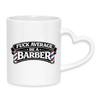 Soyez barbier – Non-conformité élégante - Mug avec anse en forme de cœur - blanc - Droite
