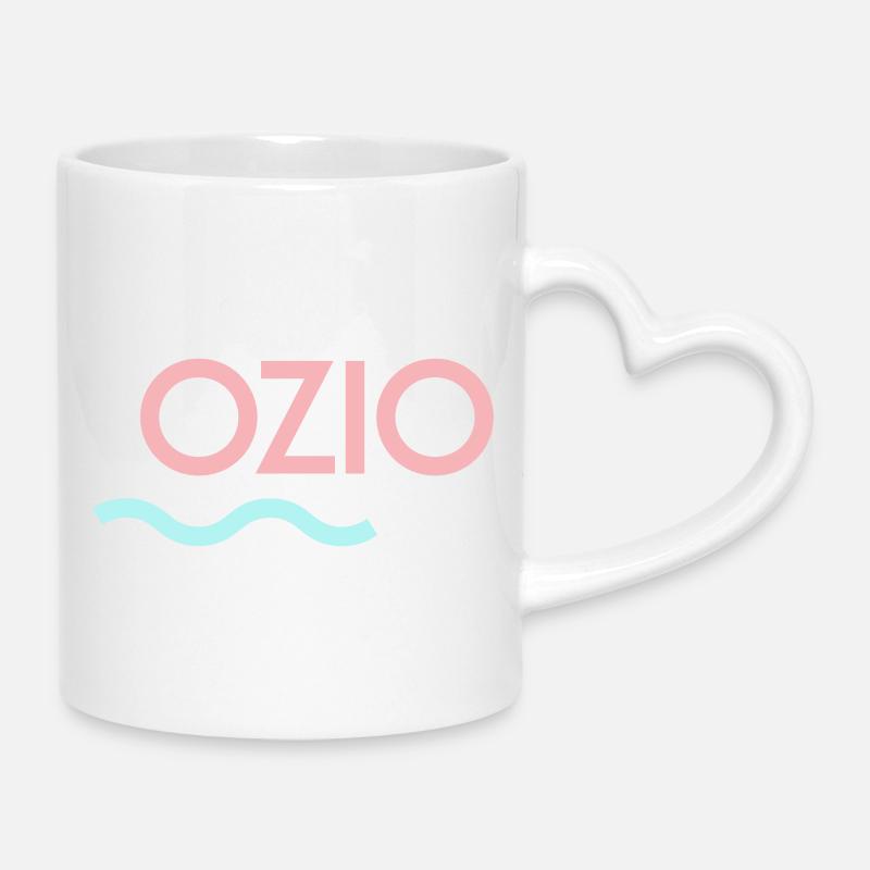 OZIO - Mug with Heart-Shaped Handle - white