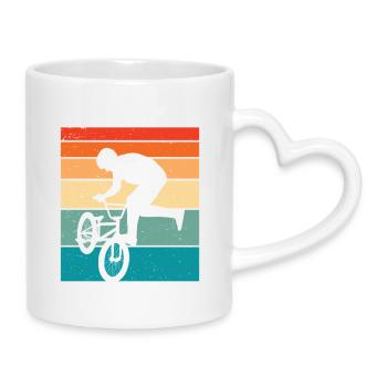 Vélo Bmx Retro Bmx - Mug avec anse en forme de cœur - blanc - Droite