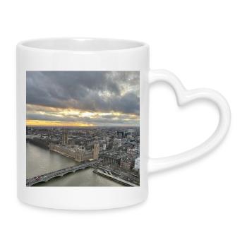 Art of London - Mug with Heart-Shaped Handle - white - Right