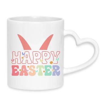 Gender Reveal Easter Mom-to-be - Mug with Heart-Shaped Handle - white - Right