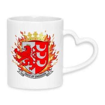 Proud of Eindhoven Emblem - Mug with Heart-Shaped Handle - white - Right
